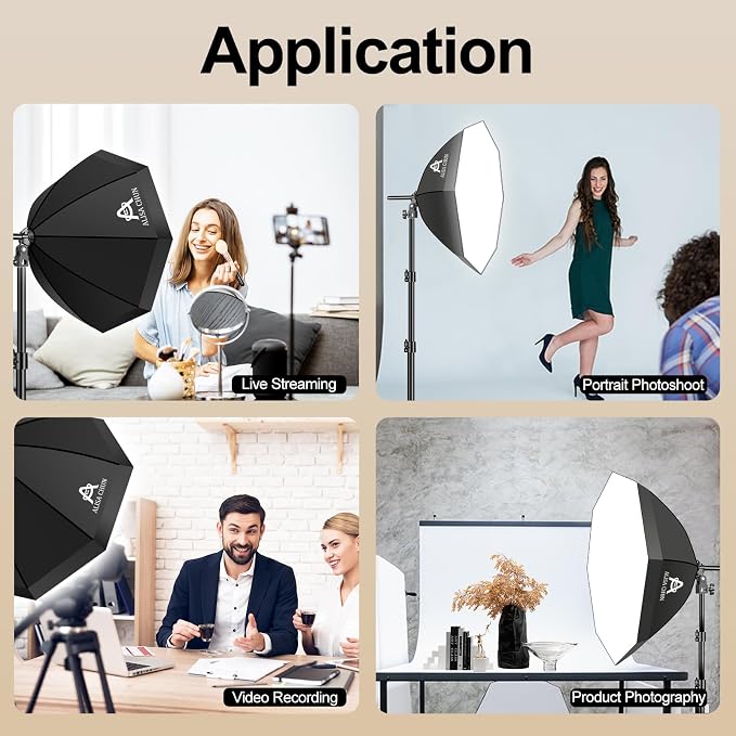 Softbox Photography Lighting Kit, Podcast Lighting，Shooting，Video Recording - Image 7