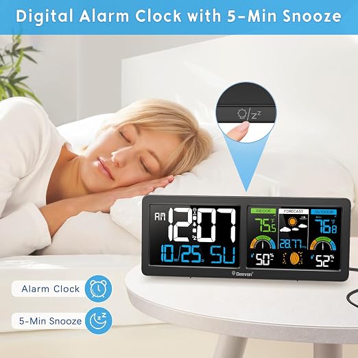 Geevon Weather Stations Wireless Indoor Outdoor Thermometer - Image 6