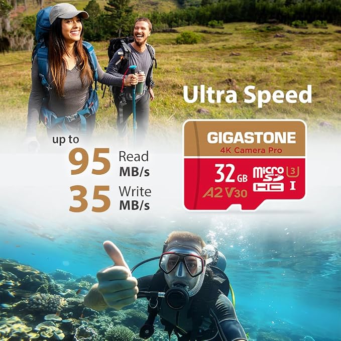 【5-Years Data Recovery】 GIGASTONE 32GB Micro SD Card 5-Pack, 4K Camera Pro - Image 2