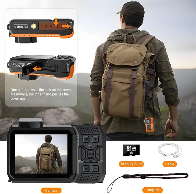8K Underwater Camera, WiFi 33FT 70MP Waterproof Camera - Image 7