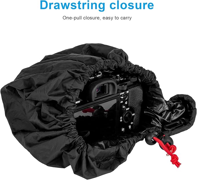 FOMITO Camera Rain Cover Coat Storage Bag Protector Rainproof Waterproof - Image 5