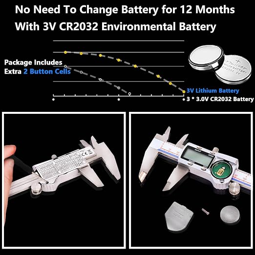 Digital Caliper Measuring Tool, IP54 Waterproof Stainless Steel Vernier Caliper - Image 4