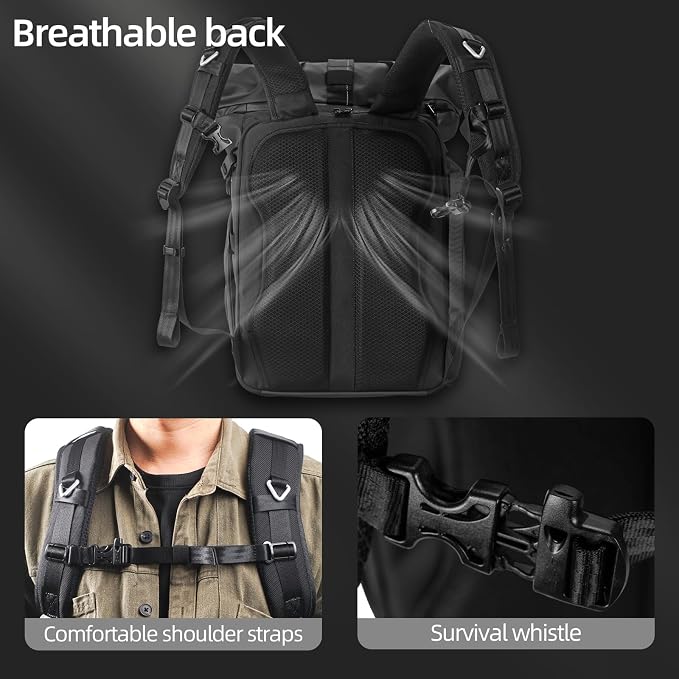 Besnfoto Hardshell Camera Backpack, DSLR SLR Mirrorless Camera Bag Waterproof - Image 4