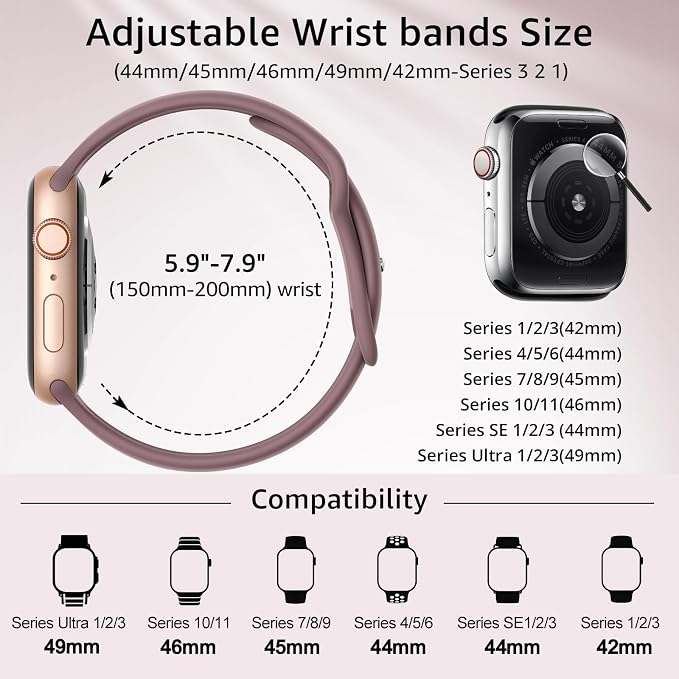 6 Pack Sport Bands Compatible - Image 2