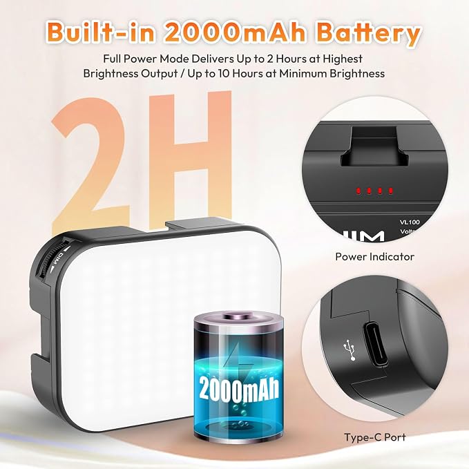 Ulanzi VL100X Selfie Light, Clip LED Light Panel - Image 4