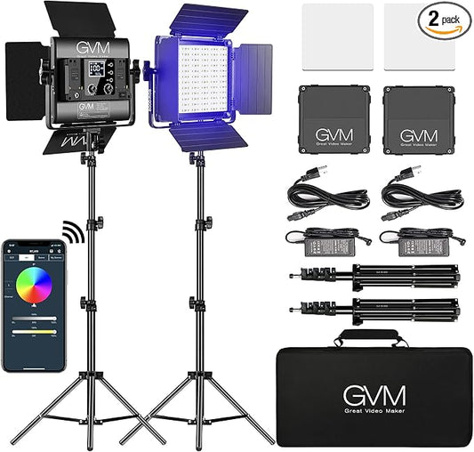 GVM RGB LED Panel Video Light, Photography Lighting by GVMGreatVideoMaker