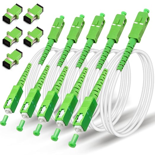 SC/APC to SC/APC Fiber Optic Internet Cable, Armored Single Mode Patch Cable by Bangun
