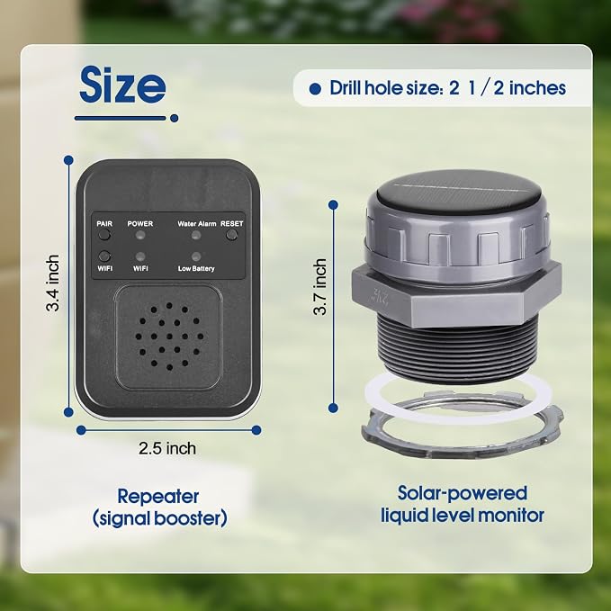 WiFi Solar Tank Level Monitor, briidea Water Oil Tank Level Sensor - Image 6