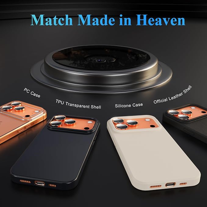 YWXTW Camera Lens Protector for iPhone 17 Pro/iPhone 17 Pro Max, Tempered Glass - Image 6