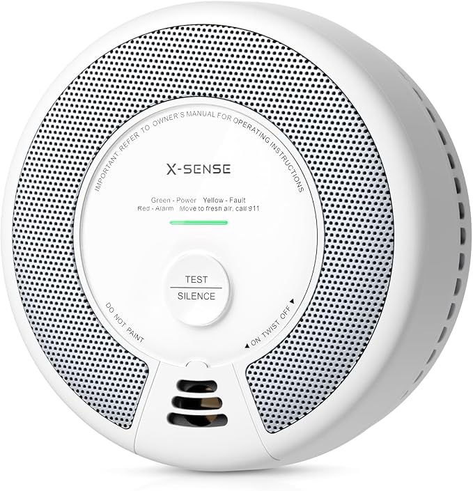 X-Sense Smoke Detector Carbon Monoxide Alarm Combo 10-Year Battery, UL 217 & UL by X-Sense