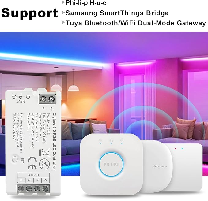 ZigBee 3.0 LED Controller C03Z RGB LED Strip Bulb Dimmer Compatible - Image 2