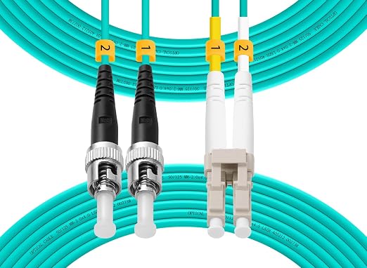 Fibergaga-5Pack OM3 LC to ST Multi-Mode Fiber Patch Cable, Duplex 50/125µm - Image 6