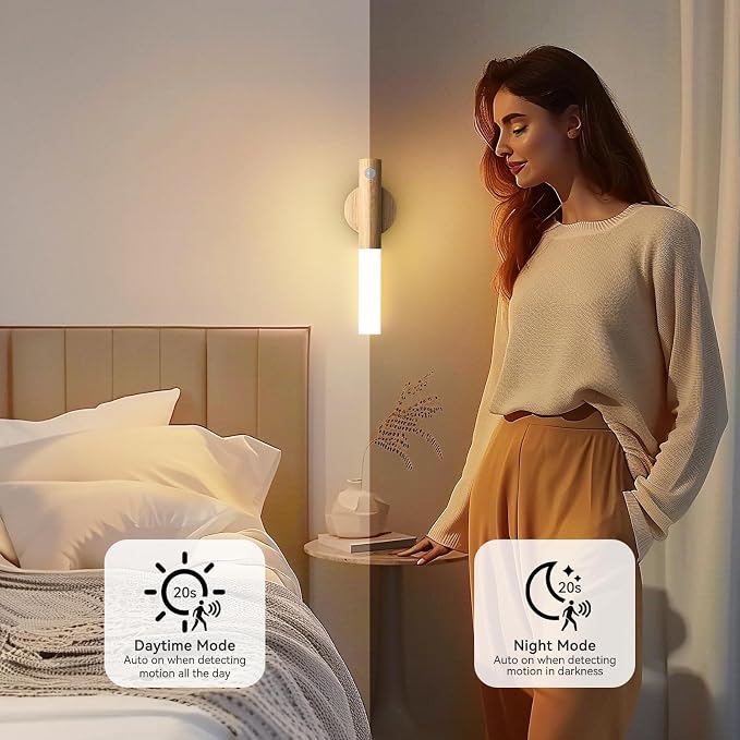 iThird Motion Sensor Wall Light Beech 3PCS, Battery Operated wall sconces - Image 5
