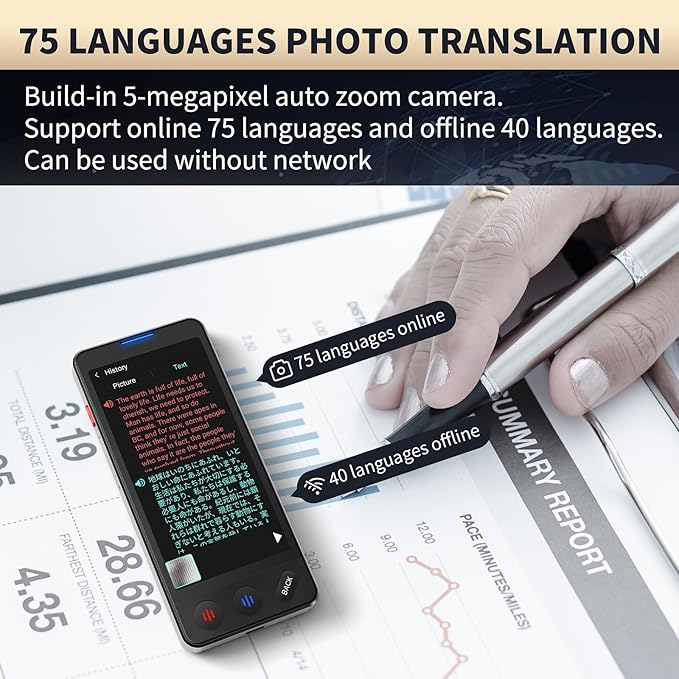 AI Language Translator Device, 2026 Upgraded VORMOR Translator No WiFi Needed - Image 4