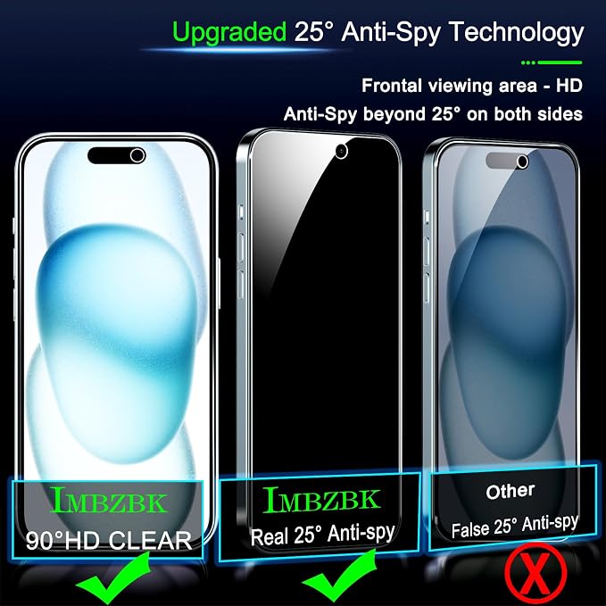IMBZBK 3 Pack Privacy Screen Protector - Image 4