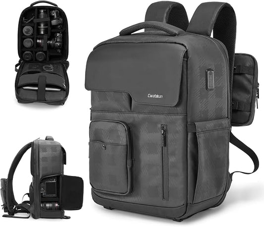 Cwatcun Camera Backpack Waterproof Camera Bag by FocusonCameraBag