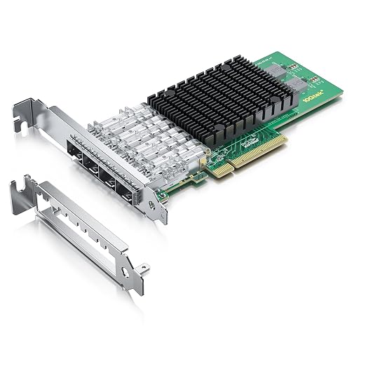 10Gtek 10Gb PCI-E NIC Network Card, Quad SFP+ Port, by 10Gtek