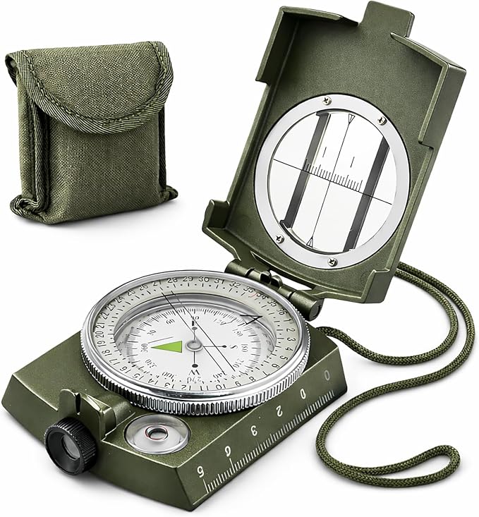 Military Lensatic Compass, Hiking Compass by Unknown