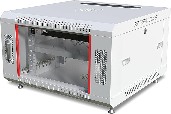 6U Wall Mount Server Rack Cabinet – 19" Network Rack Enclosure, PDU & Shelf by SYSRACKS