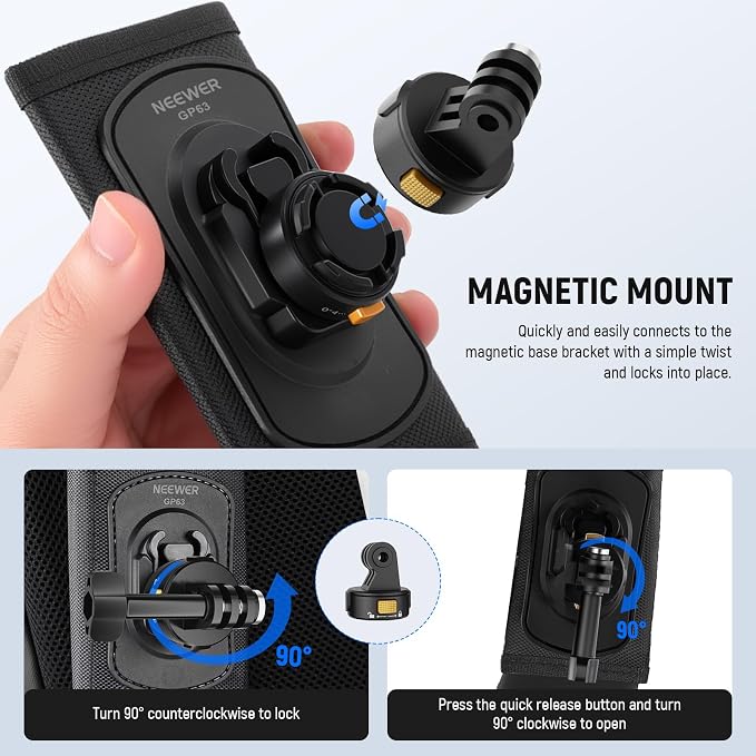 NEEWER Backpack Shoulder Chest Strap Mount Compatible - Image 3