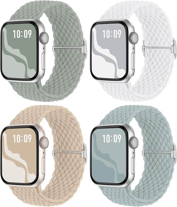 4 Pack Braided Stretchy Bands Compatible by Suitisbest