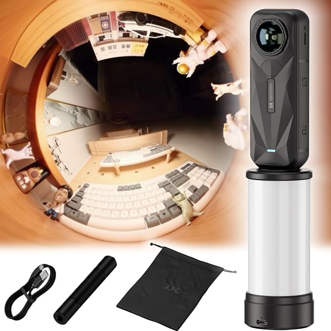JJC 360° Light Attachment for Insta360 X5 X4 X3 DJI Osmo 360 Gopro Max Xtra 360 by JJC