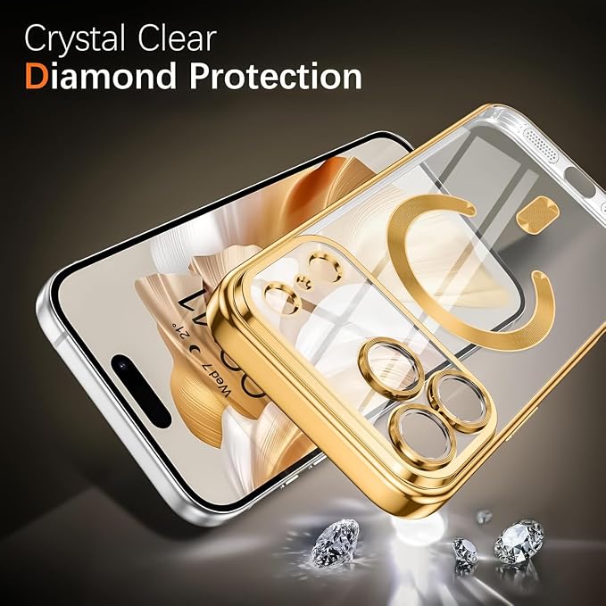 Magnetic Glossy Case for iPhone 17 Pro, iPhone 17Pro Phone Case Slim Clear - Image 2