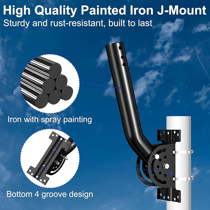 Heavy Duty Antenna Pole Mount, Pole/Wall Mount - Image 4