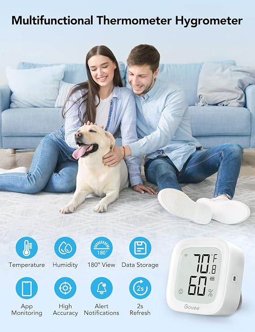 Govee WiFi Thermometer Hygrometer 2Pack H5103, Indoor Temperature Humidity - Image 5
