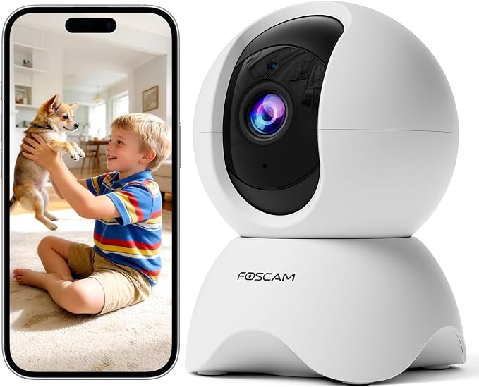FOSCAM 3K Security Camera Indoor, 360° PTZ Baby & Pet Monitoring by Foscam