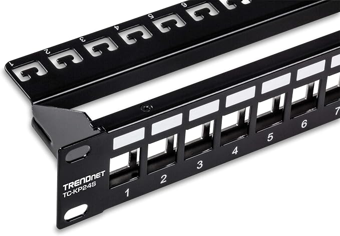 TRENDnet 24-Port Blank Keystone Shielded 1U Patch Panel, 1U 19" Rackmount by TRENDnet