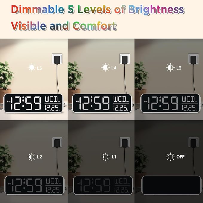Peakeep Large Display Digital Alarm Clock - Image 4