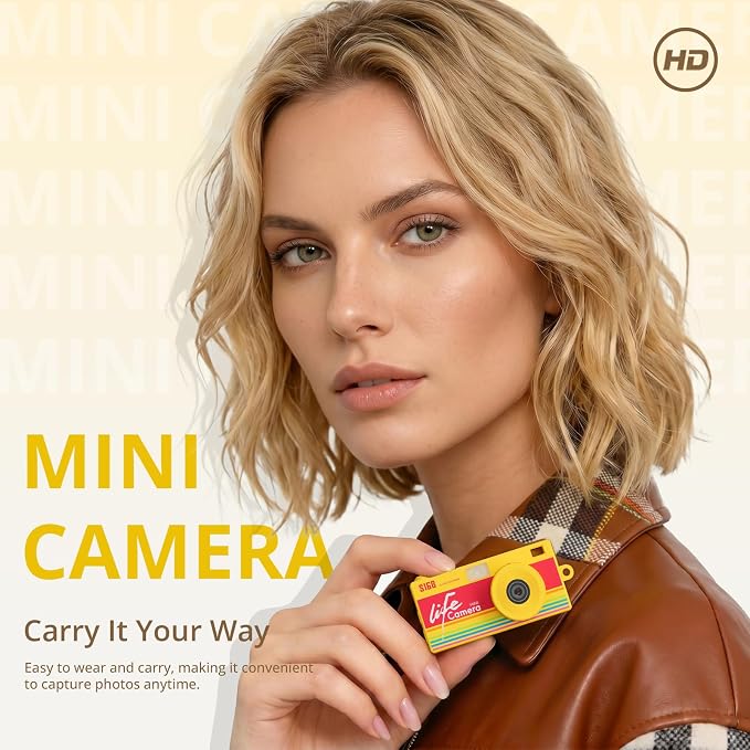 Mini Keychain Digital Camera, 1440P Video, 2MP Photos, 16GB Card, Type C - Image 7