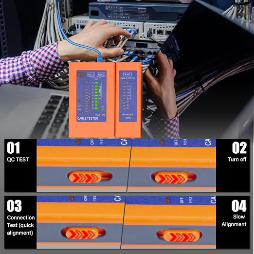 Network Cable Tester Ethernet Continuity Tester POE/RJ45/RJ11/RJ12/CAT5/CAT6 - Image 5