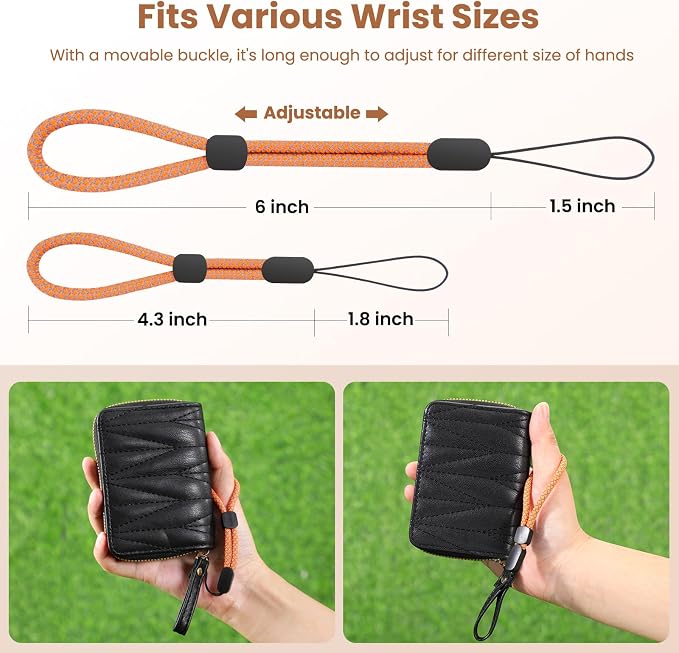 FrgKbTm Hand Wrist Strap Lanyard, Adjustable Nylon Colorful - Image 4
