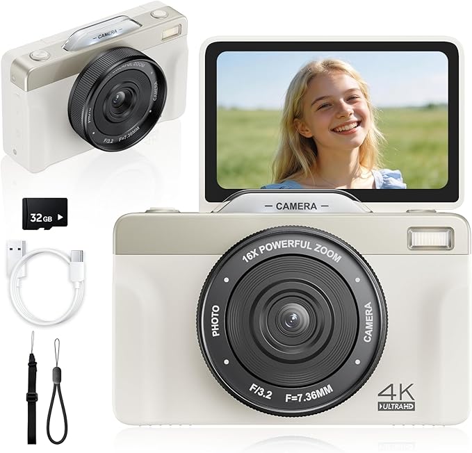 4K Digital Camera for Photography, 2026 Latest 64MP Autofocus WiFi Vlogging by Unknown