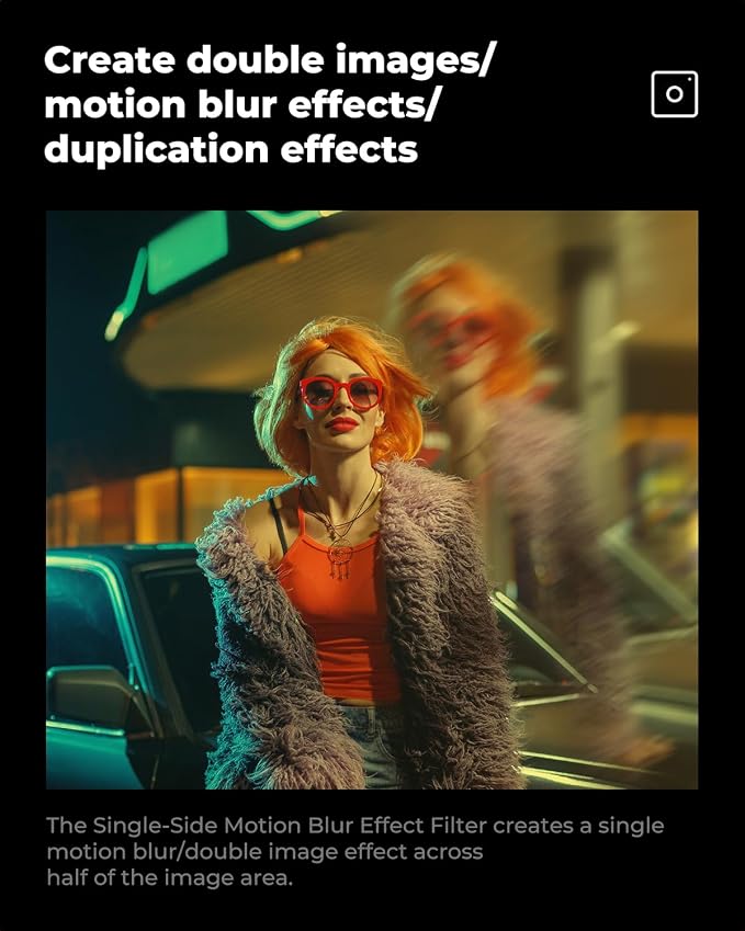 K&F CONCEPT 82mm Unilateral Blur Ghost Motion Filter Super Speed Effects - Image 3