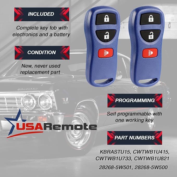 Key Fob Keyless Entry Remote fits Nissan Frontier Armada Murano Pathfinder - Image 3