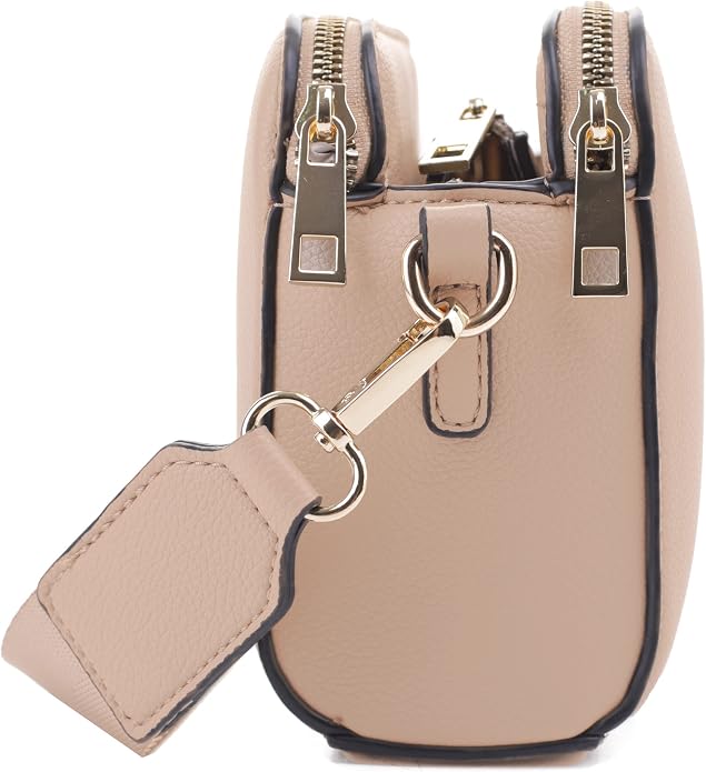 EVVE Crossbody Bags for Women Trendy Triple Zip Small Crossbody Camera Bag Purse - Image 4