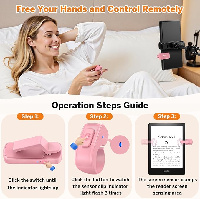 Page Turner Ring for Kindle, Remote Control for iPhone iPad Android Tablets - Image 3