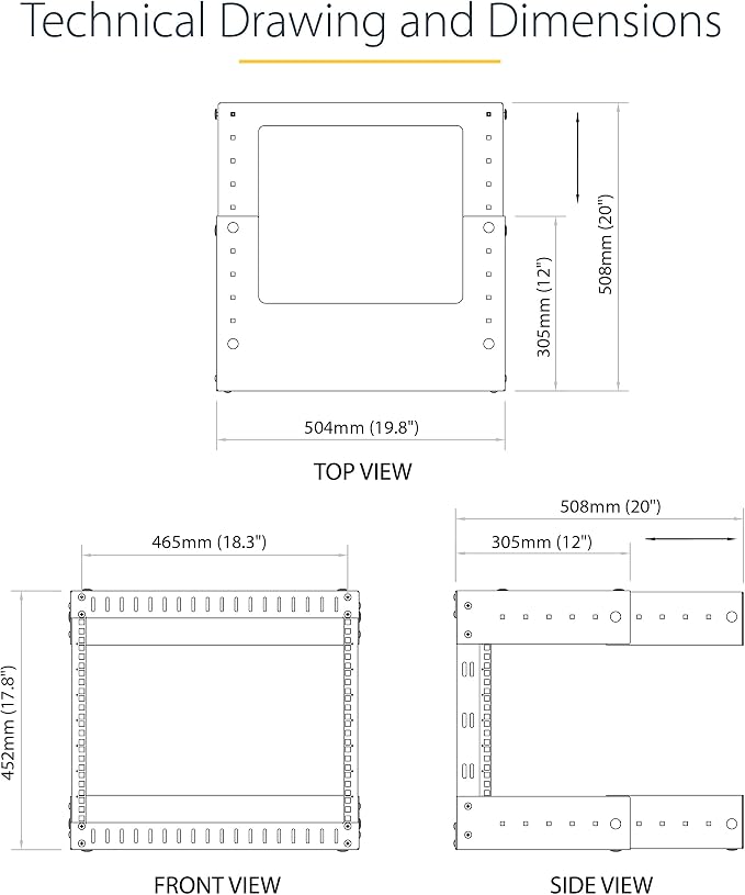 StarTech.com 8U 19" Wall Mount Network Rack - Image 6