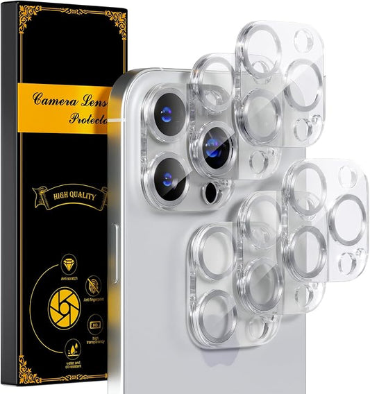 for 6 Pack iPhone 15 Pro/iPhone 15 Pro Max Camera Lens Protector 9H Tempered by Beuxece