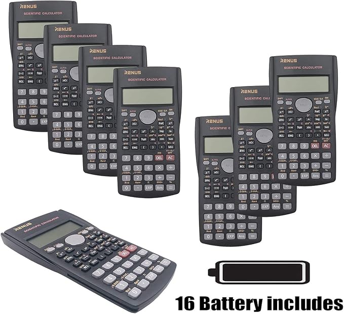 RENUS 8 Packs, 2-Line Engineering Scientific Calculator Function Calculator - Image 2