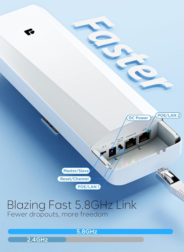 Wireless Bridge, Pre-Configured 3 Pack Long Range WiFi Bridge - Image 7