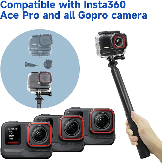 45.2 Inch/115cm Monopod Extension Invisible Selfie Stick Compatible - Image 5