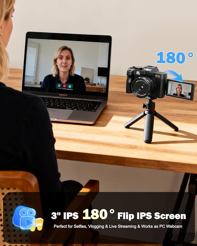 NBD 8K Digital Cameras for Photography, 64MP Camara Fotograficas, Travel - Image 4