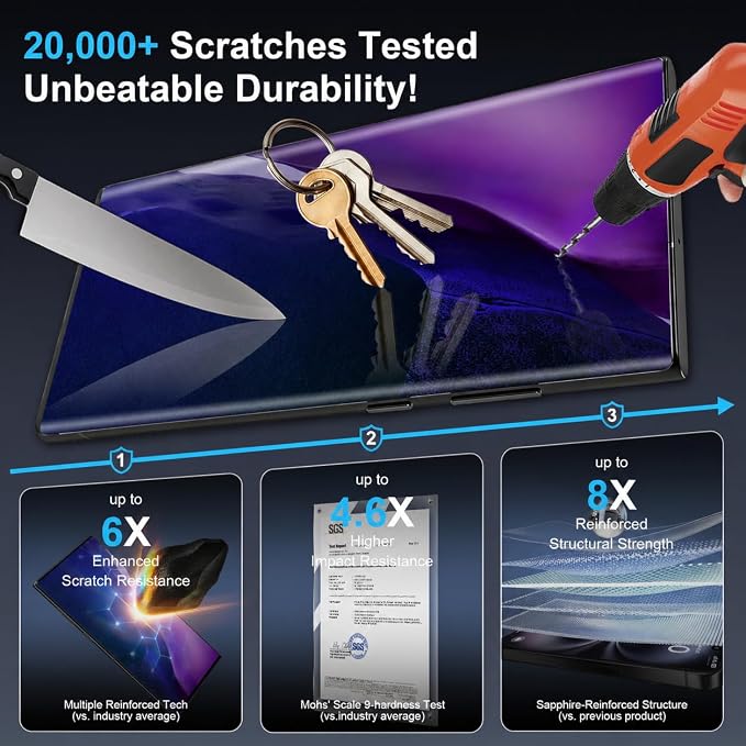 V-PORYADKU 2 Pack for Samsung Galaxy Note 20 Ultra Screen Protector + 2 Pack - Image 4