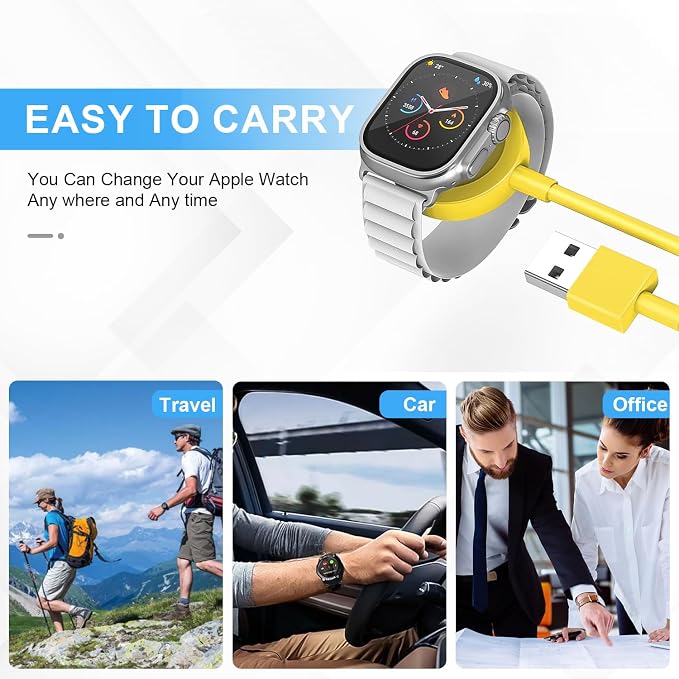 Fast Charger for Apple Watch Charger, Magnetic iWatch Charger to USB A Cable - Image 8