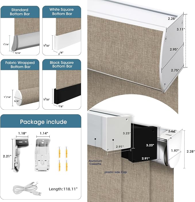 SmartWings Motorized Blinds Dual-Sided Cordless Smart Blackout Shades, Custom - Image 6