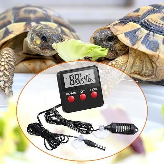 Weewooday 4 Pcs Reptile Thermometer and Humidity Gauge Reptile Terrarium - Image 6